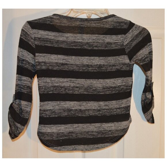 Knit Works Silver Heart Girl's Size S 7/8 Long Sleeve Pullover Top Child's Youth - Picture 3 of 3